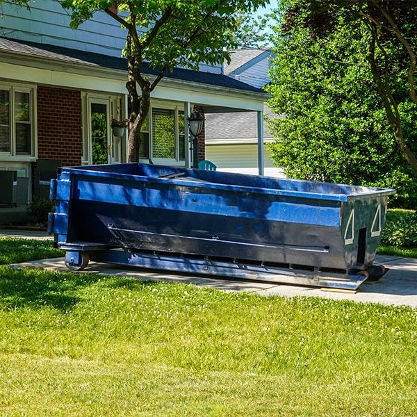 residential dumpsters can be placed on a driveway or lawn, but precautions should be taken to avoid damage to the property